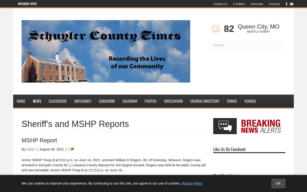 Schuyler County multi-day arrest news and sheriff report archive